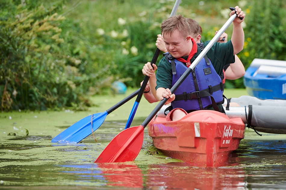 Scouts canoeing